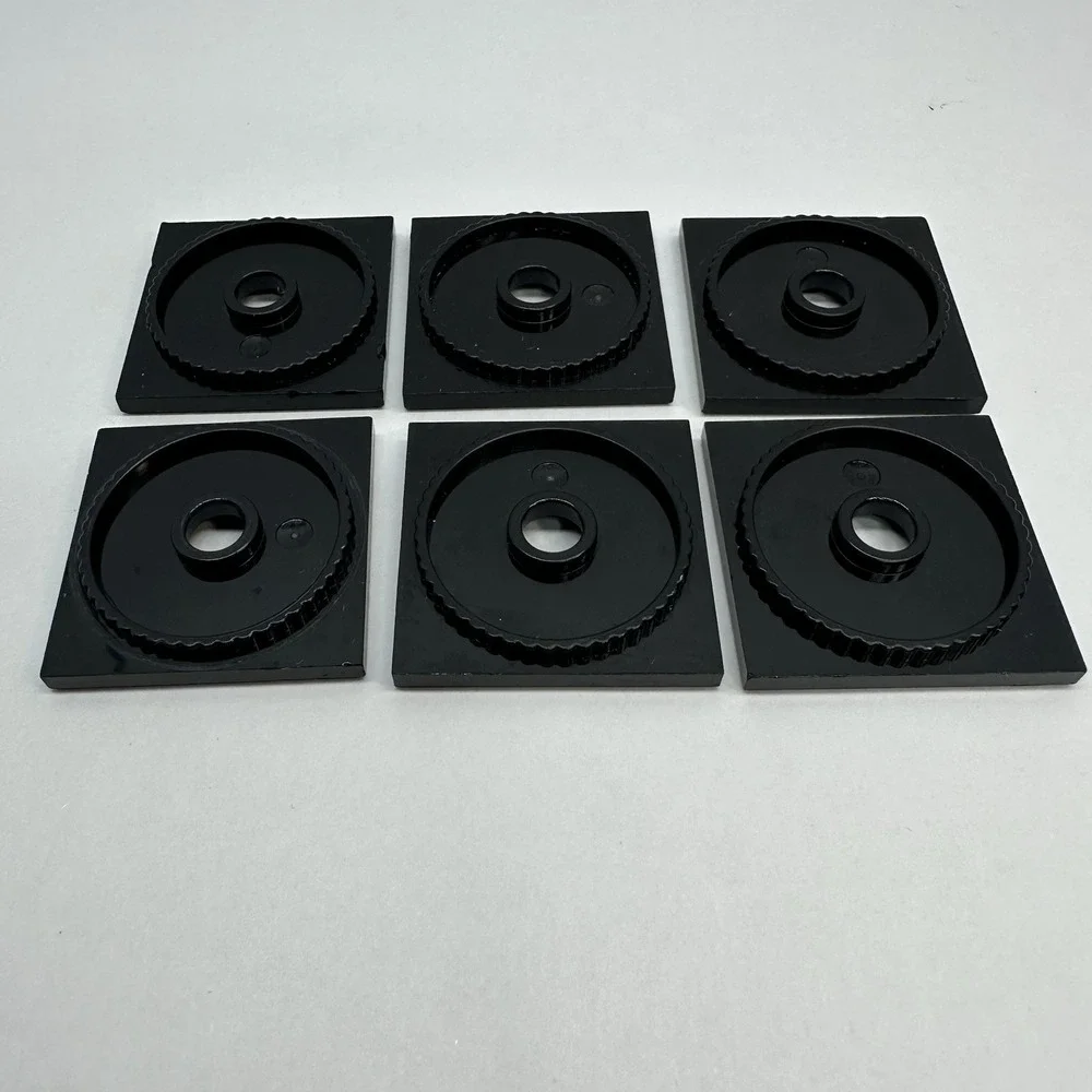 LEGO® Part‎ #61485 Black Turntable 4 x 4 Square Base, Locking Lot Of 6